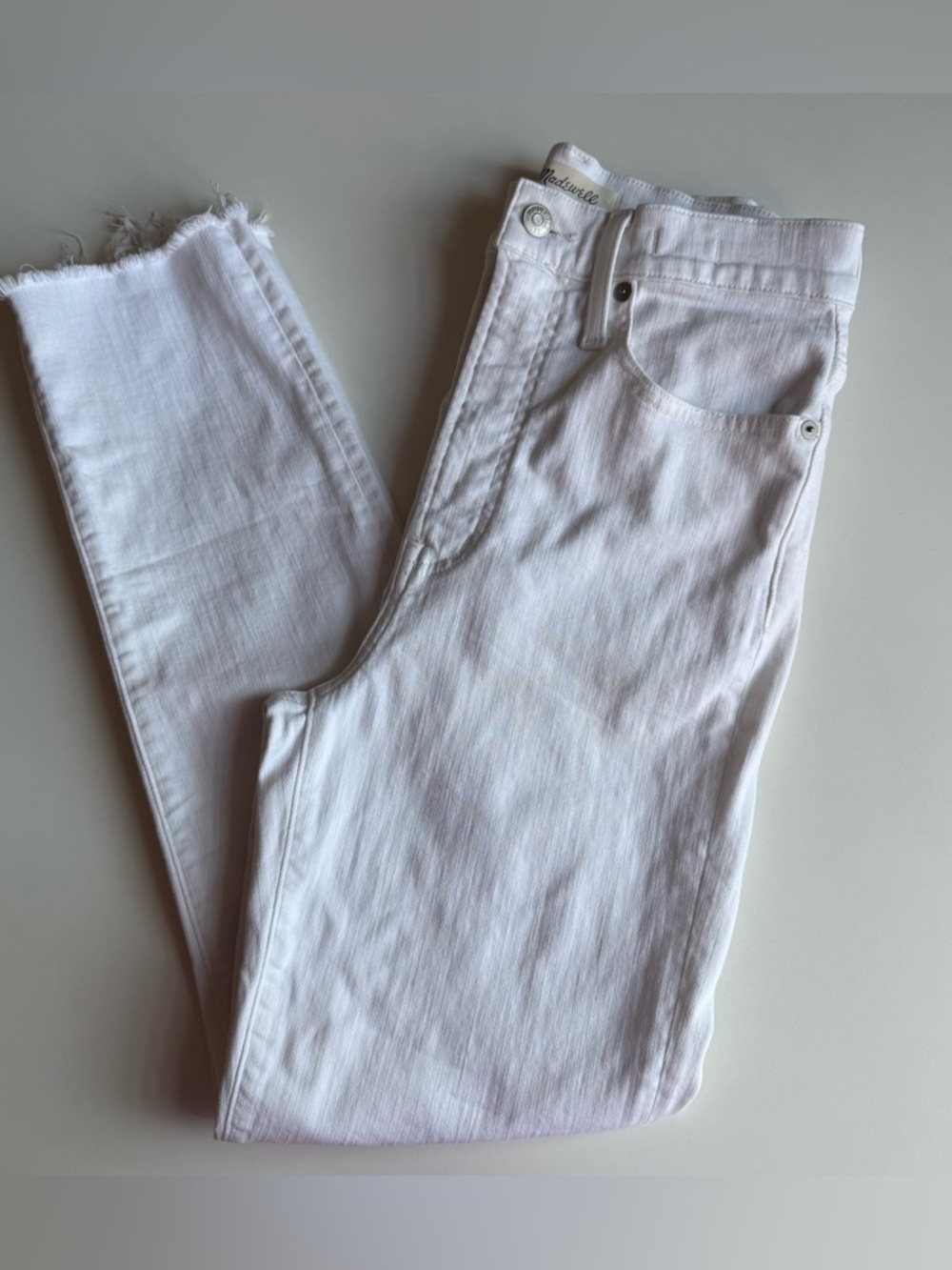Madewell The Perfect Vintage Crop Jean Jeans White Skinny Size 26